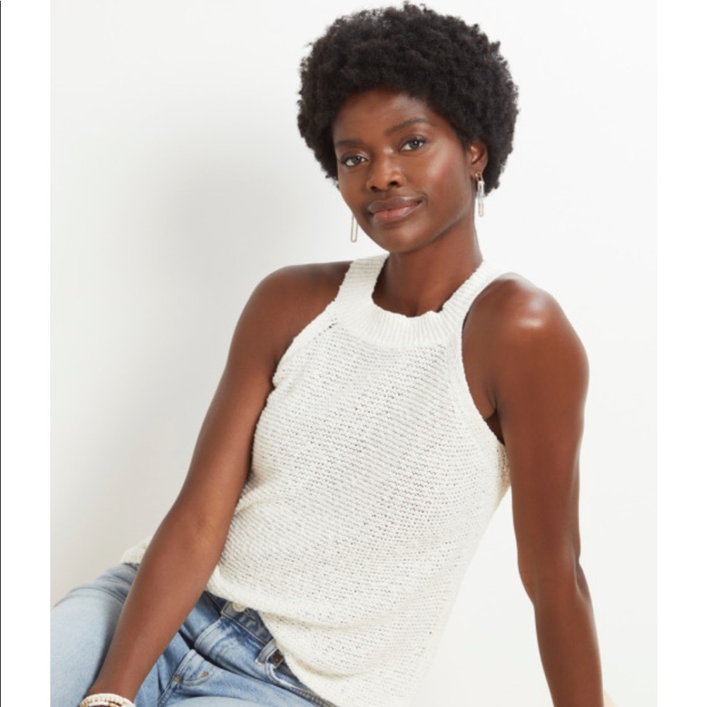 NWOT Evereve Paige Tank - size L - white